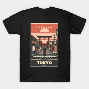 Vintage temple in Tokyo Japan T-Shirt